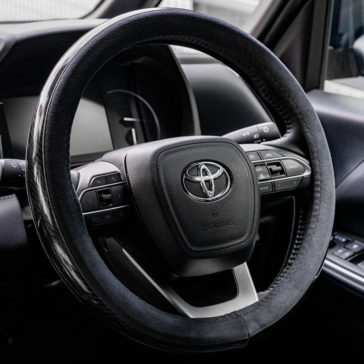 Steering cover Ultrasuede x Carbon Enamel ステアリングカバー ウルトラスエード × カーボンエナメル ハンドルカバー