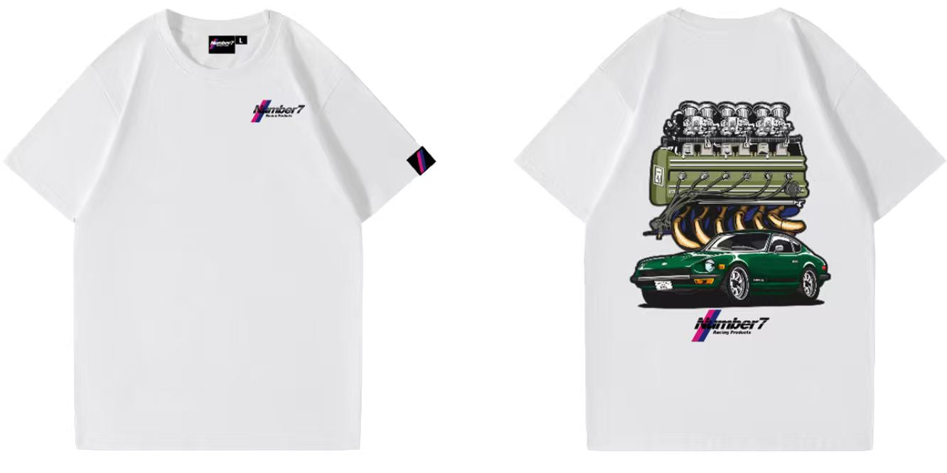 Number7 back print T-shirt