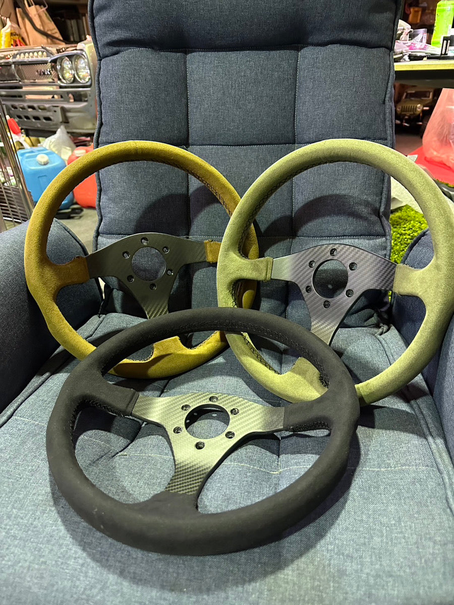 【予約】ドライカーボンステアリング 33φ(330㎜) 綾織 【Reservation】Dry Carbon Steer Ring 33φ(330㎜) Twill Weave