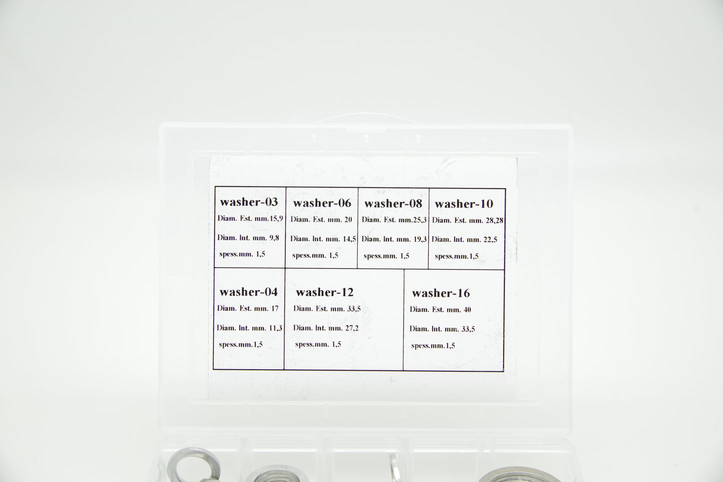 ALUMINIUM WASHERS SETS アルミ二ウム ワッシャーセット11