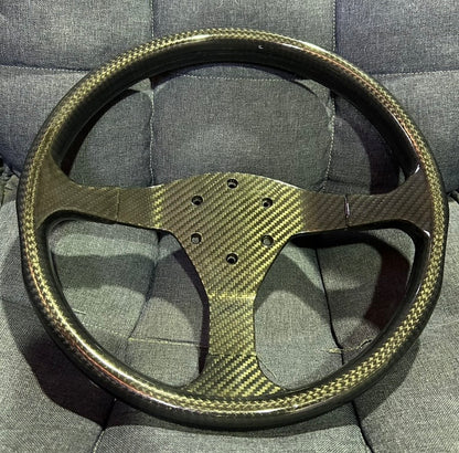 ドライカーボンステアリング ホーンボタン無し 34φ（340㎜） Dry carbon steering wheel without horn button 34φ（340㎜）