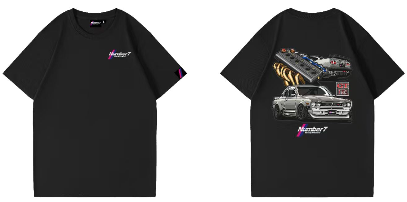 Number7 back print T-shirt – Number7 Racing Products