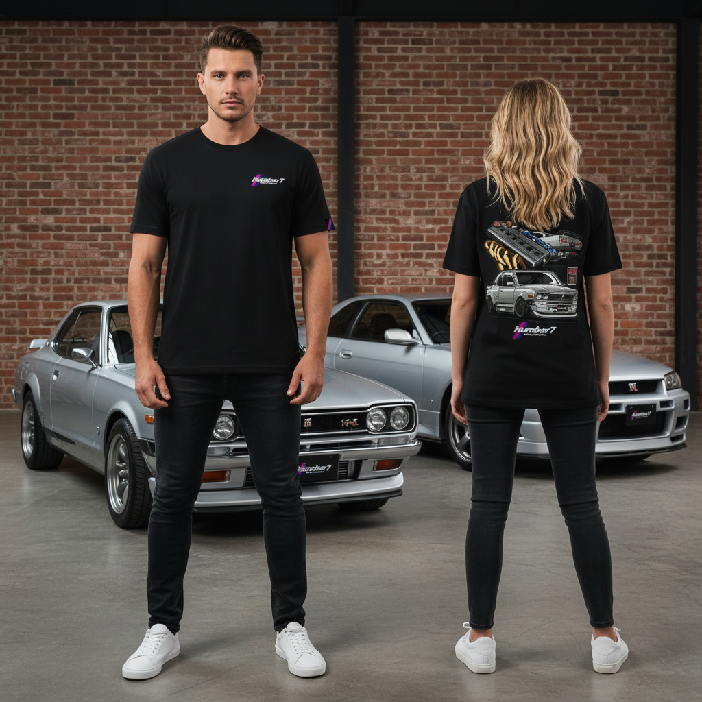 Number7 Hakosuka BACK PRINT T-SHIRT　Number7 ハコスカ バックプリントTシャツ