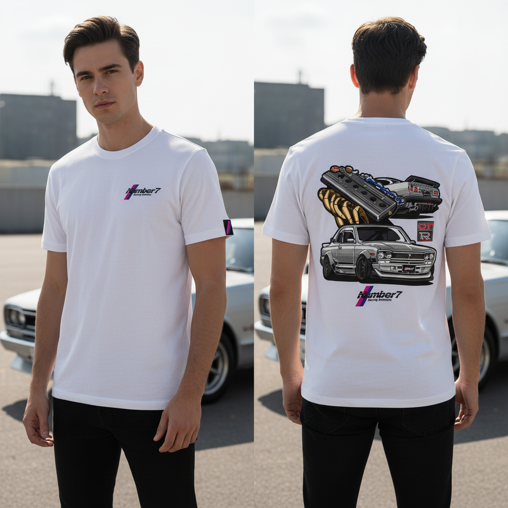 Number7 Hakosuka BACK PRINT T-SHIRT　Number7 ハコスカ バックプリントTシャツ