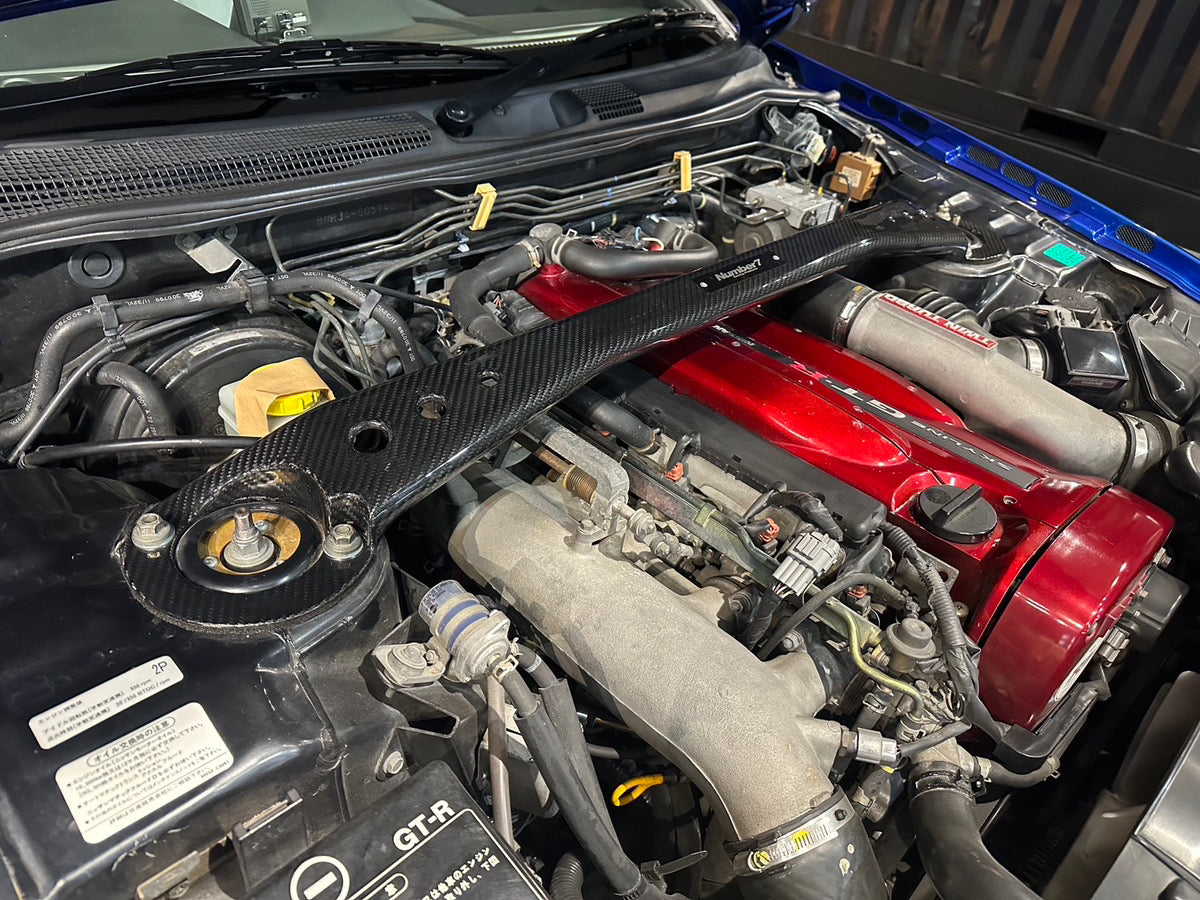 【予約】R33、R34用ドライカーボン タワーバー Dry carbon tower bar for R33,R34 【Reservation】