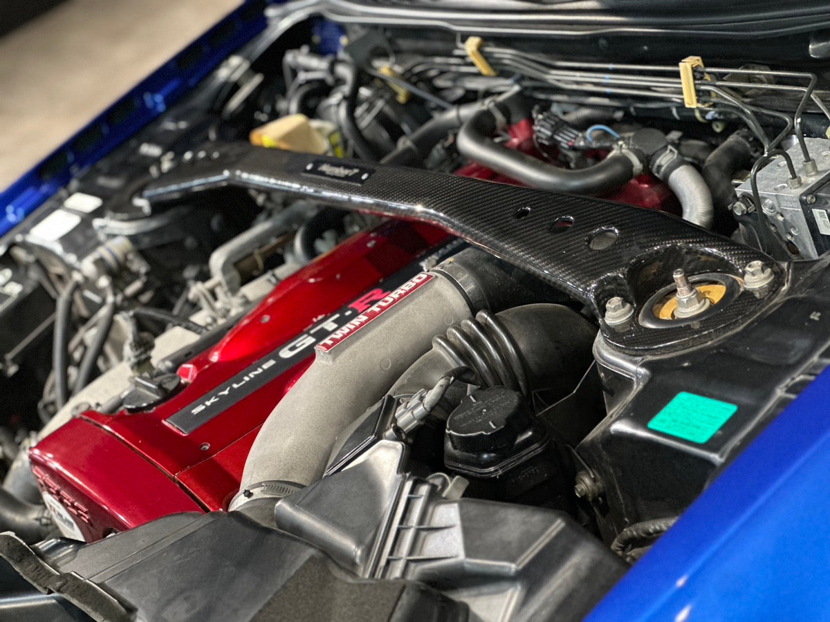 【予約】R33、R34用ドライカーボン タワーバー Dry carbon tower bar for R33,R34 【Reservation】